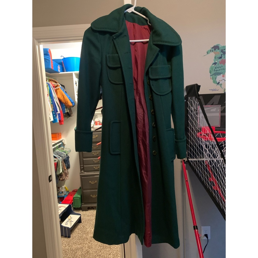 The cutest Antique green pea coat